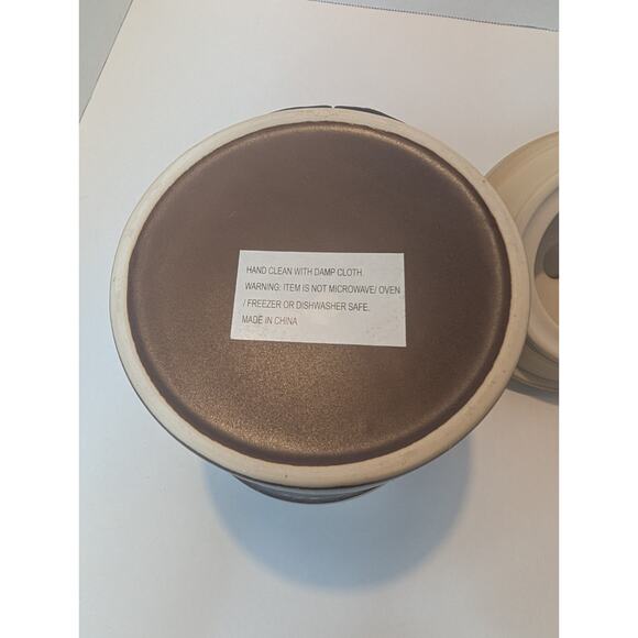 Snowman Happy Holidays 3D Ceramic Canister Cookie Jar Snowflake with Lid - Picture 5 of 5